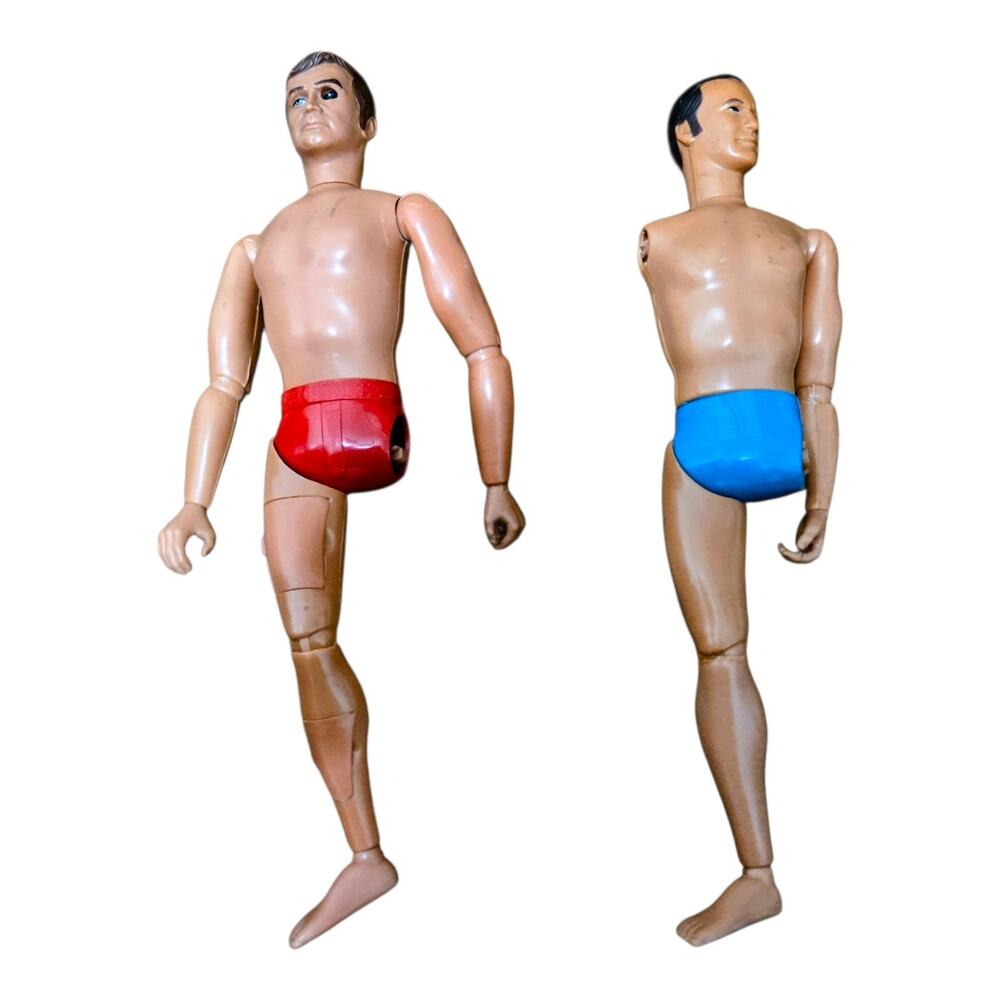 Vtg 1975 Kenner Six Million Dollar Man Steve Austin & Oscar Goldman Parts Lot